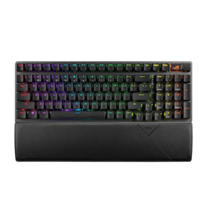 ASUS ROG Strix Scope II 96 Wireless Mechanical Gaming Keyboard – 96% Full-Size, Tri-Mode Connectivity, Hot Swappable Pre-lubed ROG NX Snow Linear Switches, PBT Keycaps, RGB, PC/Mac Support-Black